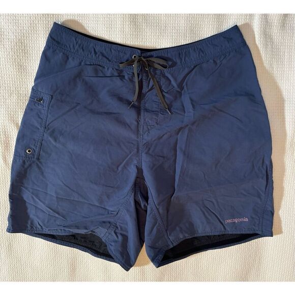 Patagonia Blue Surf Beach Board Shorts Swim Trunks Men's Size 36 - Picture 1 of 8